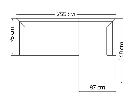 sofa measurement outline 