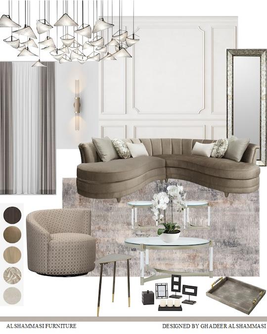 Living room mood board