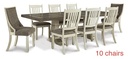 Ashley Dining Table Set w\10 chairs D224