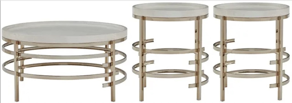 coffee Table Set 1 Cocktail + 2 End Table T390