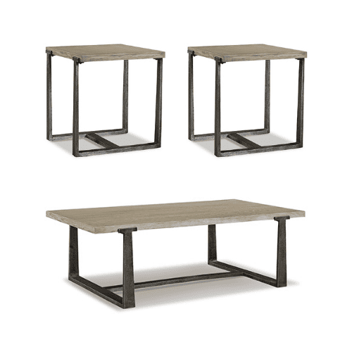 Ashley Table Set 1 Rectangular Cocktail Table and 2 End Table T355
