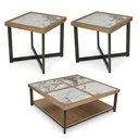 طقم طاولات كوكتيل (1 طاولة كوكتيل + 2 طاولة جانبيه) T436