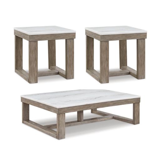 طقم طاولات شاي آشلي 1 طاولة كوكتيل و 2 طاولة جانبية T383