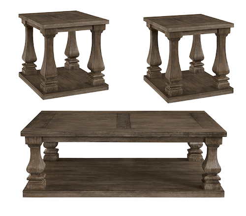 [T776] طقم طاولات شاي آشلي 1  طاولة شاي و 2  طاولة جانبية T172