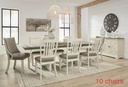 طقم طاولة طعام 10 كراسي اشلي D224