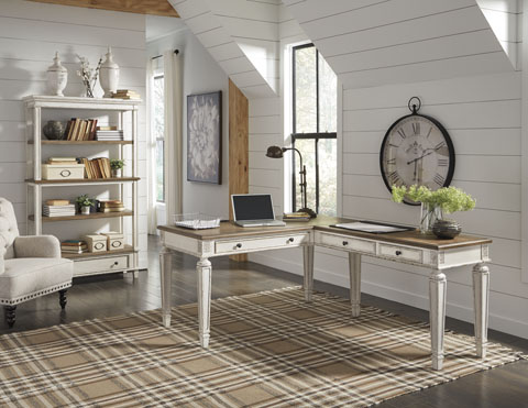 [H743] طقم طاولة مكتب اشلي (34, 34R) H002