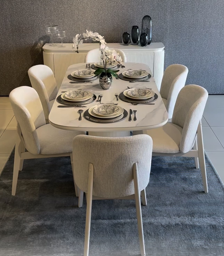 [DN045] طقم طاولة طعام مع 6  كراسي اي سي ام اي D229