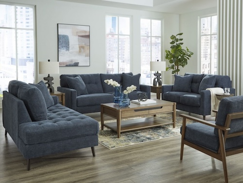 [26106] طقم كنب آشلي (1سوفا + 1  لوفسيت + اريكه زاويه يمين) S1392