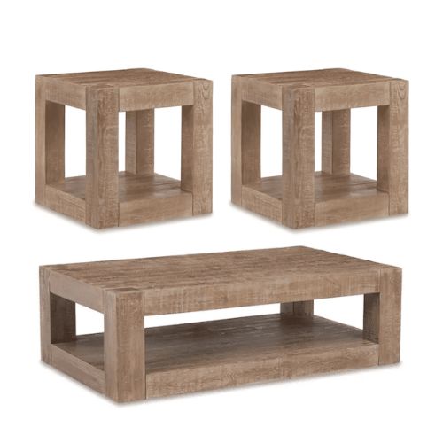 [T993] طقم طاولة شاي آشلي (1طاولة شاي و 2  طاولة جانبية) T354