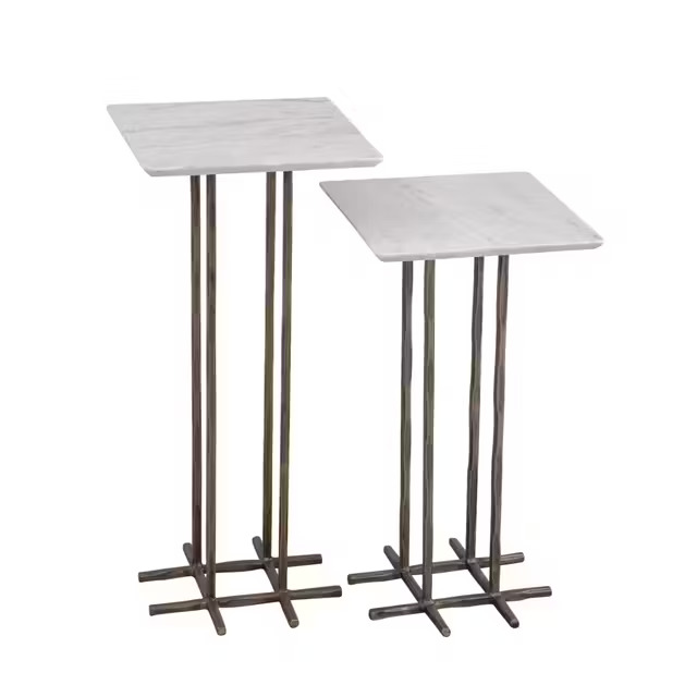 [9895-LR-223] طقم طاولات اكسنت من 2  قطع باسيت ميرور  (Xavier) T426