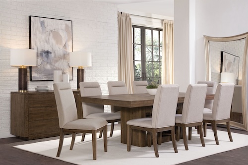 طقم طاولة طعام 8 كراسي ستيف سلفر  D190