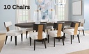 طقم طاولة طعام بيضاويه 10 كراسي ليجاسي D201