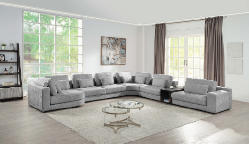 طقم زاوية يسار 6 قطع مع كونسول نوفوهاوس لون آش S1511