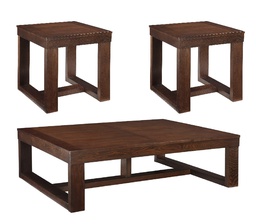 [T481] Cocktail Table Set Ashley 1 Cocktail Table and 2 End Table T202