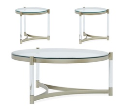 [T4984] Cocktail Table Set Magnessun 1 Cocktail Table and 2 End Table T201