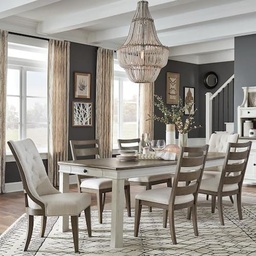 [D4353] Magnussen Dining Table Set With 8 Chairs D162